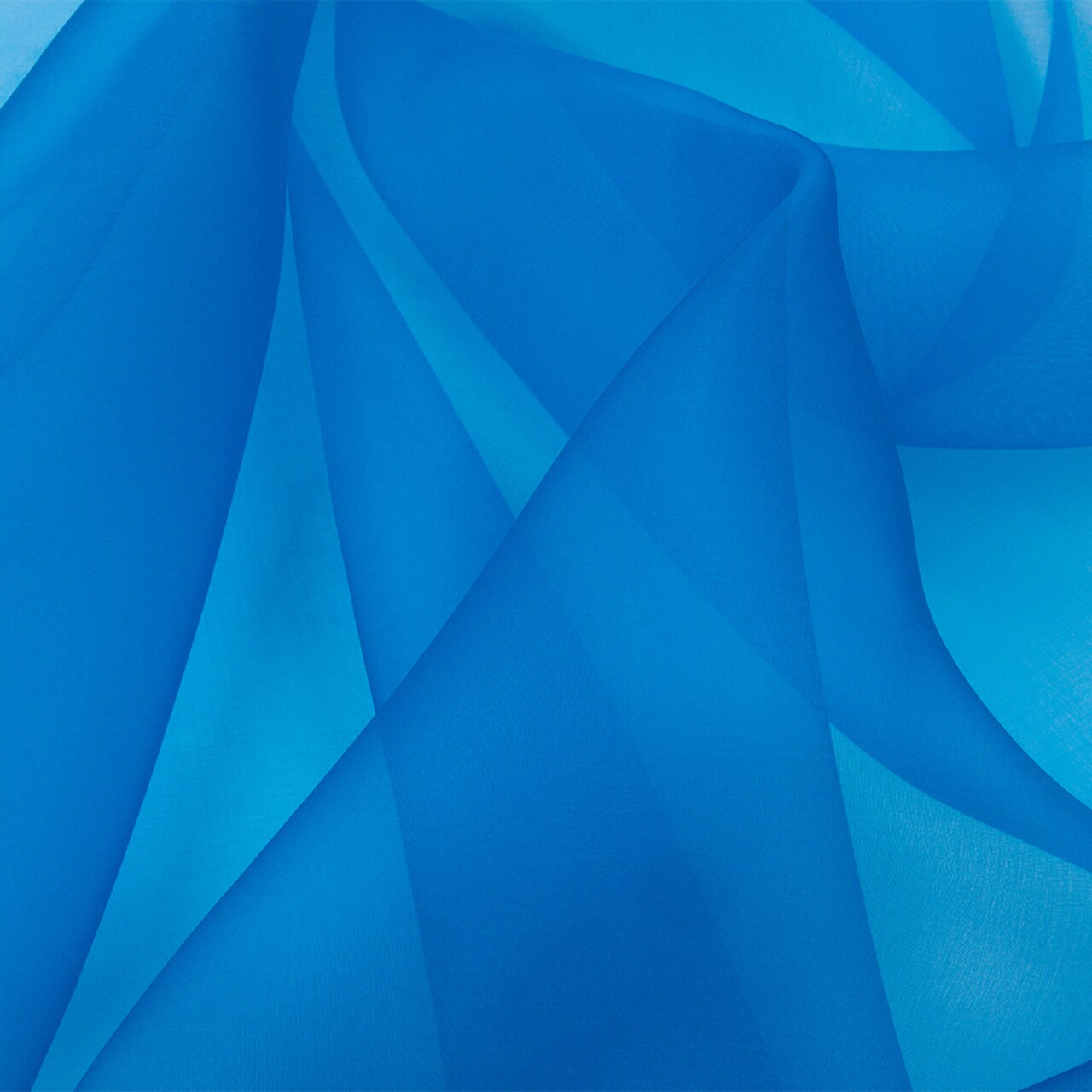1 Yard Sheer Directoire Blue Silk Organza Fabric Lightweight Material for Evening Gowns 44 Inch Width